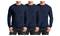 Galaxy By Harvic Long Sleeve Crew Neck Men's Egyptian Cotton-Blend T-Shirt 3 Pack